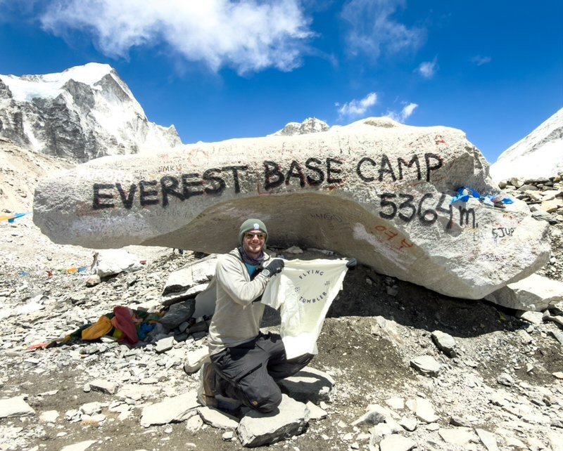 Flying Tumbler #1: Mike Roop — Everest Base Camp